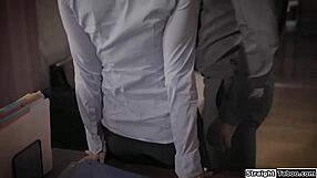 teacher's thick cock hints at stretching her young gaping ass