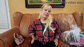 Curvy Blonde Milf Nikki J Sloppy Rimjob Deepthroat Anal Cum Swallow
