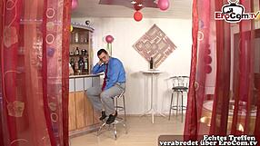 oh wow i spied that blonde german milf neighbor on my kitchen hidden cam slutting out