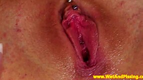 i crave spex babe's pierced pussy gaping wide from dildo piss play