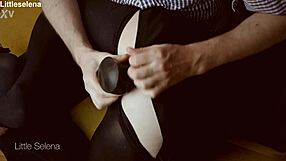 i stretch my tight asshole deep with anal fisting bent over in black dress gaping huge