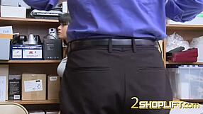 spying on sexy latina teen getting pounded hard in the office... who's watching?