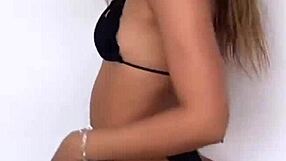 all black bikini babes dancing close in the club thong mix
