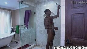 Naughty Stepdaughter Spies on Stepdad's Huge Dick Shower Clean!