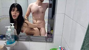Fucking hot sexy Laura brutal in the bathroom bent over