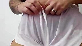 Client loves the look but needs shorts pulled tight for flashing tease