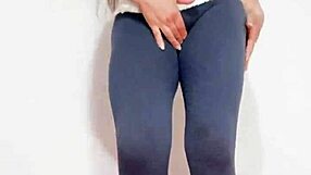 why does this latina stepmom's massive cameltoe in leggings drip for stepson?