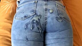 StepMom Pulls Up Jeans For Stepson's Repeated Ass Cumshots And Handjobs