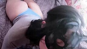 Neighbor petite latina slut begs rough doggystyle ass fuck in panties