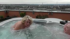wanna see that curvy milf with huge natural tits getting fucked bareback in the outdoor public jacuzzi?