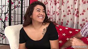 Korina Lust's hairy plump ass and tits get drilled deep and hard by thick cock!