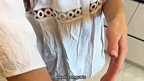 StepMom Swallows Cum Before Christmas Party Fuck