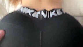 i'm obsessed with her big ass stretching nike pro leggings before that dick fills her tight pussy