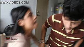 stepsister catches bro jerking and sucks deepthroats his cock doggystyle creampie