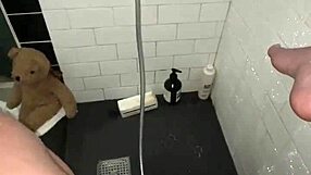 young elite saudi arab girl with perfect athletic body masturbates tight pussy in shower