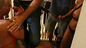 American Milf's Wild Gangbang with BBC Cumswapping!
