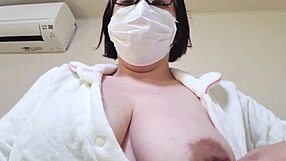 A married Japanese bride sneaks dildo masturbation fun on her wedding day... full vid inside?