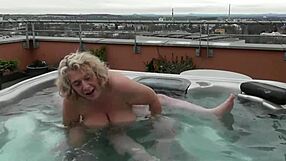 wanna see that curvy milf with huge natural tits getting fucked bareback in the outdoor public jacuzzi?