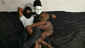 school is out but this skinny ebony teen's tight pussy craves gangbang pounding