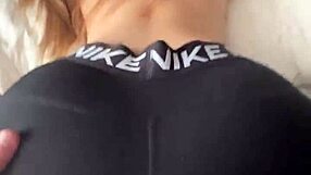 i'm obsessed with her big ass stretching nike pro leggings before that dick fills her tight pussy