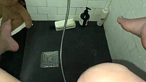 young elite saudi arab girl with perfect athletic body masturbates tight pussy in shower