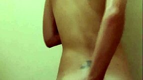 she steps into steamy shower lathers up her smooth skin slowly