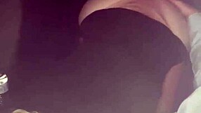 pretty hooker deepthroats guy in car at night cums in mouth spits then sucks it back