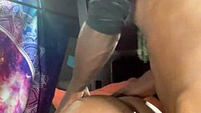 Cute ebony bent over doggystyle by monster BBC rough sex