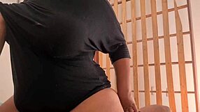 Stepmom's Massive Tits Tempt Babysitter's Room Visit Turns Into Wild Cowgirl Ride!