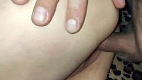 Skinny milf wife takes monster cock in homemade anal pov with big ass tits