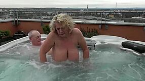 wanna see that curvy milf with huge natural tits getting fucked bareback in the outdoor public jacuzzi?