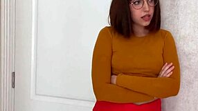 velma catches spying pervert and punishes him with rough doggystyle till facial cumshot!