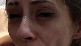 Fucking naked Candie Cross deep before facial cumshot