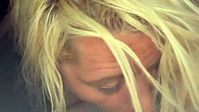 pretty hooker deepthroats guy in car at night cums in mouth spits then sucks it back