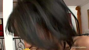 Brunette endures massive BBC deep thrusts just to grab his car keys!
