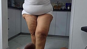 god i masturbate to my chubby redhead latina milf stepmom's huge kitchen ass
