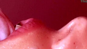 japanese cutie craves hot cum facial after teasing close up blowjob play