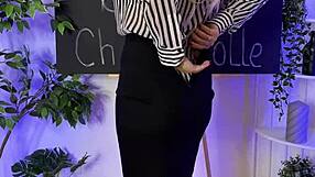 wanna see this sexy mature teacher dancing in sheer brown pantyhose at the club?