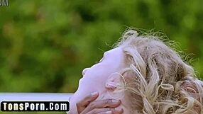 Holy shit! BBC wrecks blonde wife doggystyle after daring kisses huge cock gaps her pussy forever!
