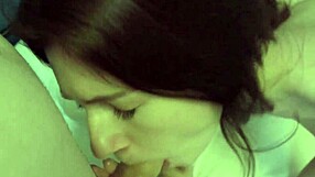 Dude step bro can't resist pounding this cute college girlfriend's tight pussy cowgirl style with deepthroat and facial finish