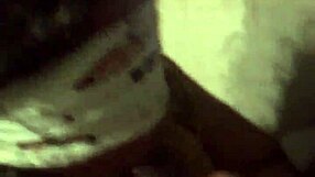 Blindfolded ebony deepthroats old black cock to cum