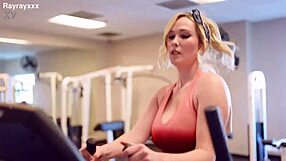 Gym Lesbians Lick Pussy During Intense Workout Kiss