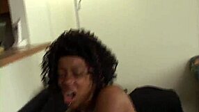 afro ebony gets licked balls deep in hair pie