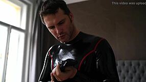 horror latex suit threesome: big cocks pound shaved pussies and big asses