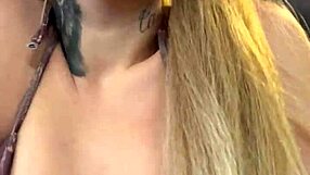 Tanned wet pussy flashes at beach gym workout in tiny bikini