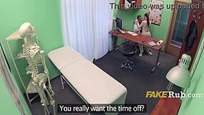patient gets so horny he rims the doctor's ass right during consultation in heels