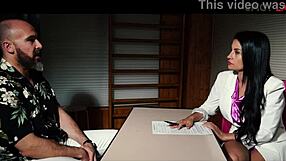 you want this job? fuck me first, busty secretary tells candidate