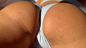 Latina teen with big tits rides monster cock reverse cowgirl in morning cumshot bliss