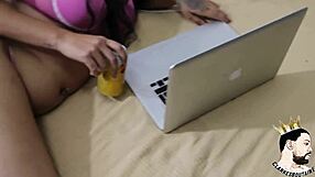 bar backroom newbie morena tatuada bends for raw doggystyle pounding