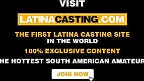 Skinny redhead latina sheds shyness for hardcore fucking at casting interview
